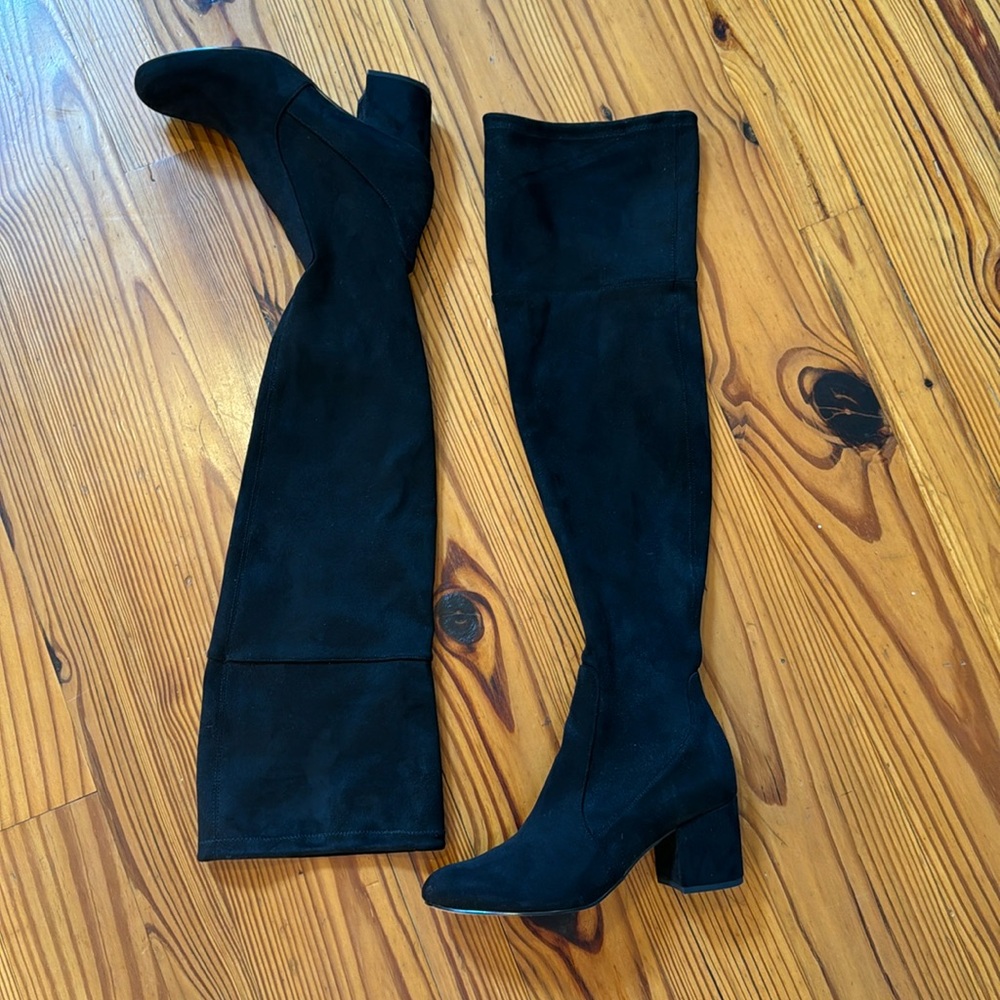 Sam Edelman Varona Black Suede Over the Knee Boots size 9